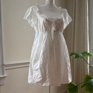 Princess Polly Montserrat Mini Dress White Lined US 8 NWT